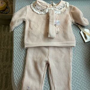 NWT Knit Matching Set with headband